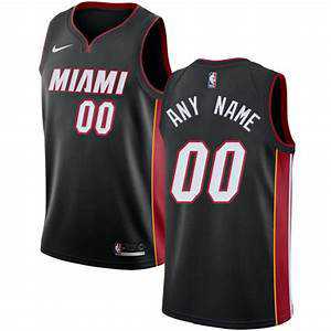 Men & Youth Customized Miami Heat Black Nike Swingman Icon Edition Jersey->customized nba jersey->Custom Jersey